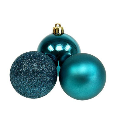 5 Blue Peps Christmas tree balls