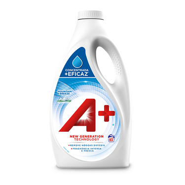 65 Washes Concentrated + Effective Mountain Breeze Ariel A+ 3.25L
