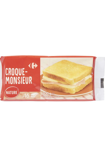 16 Fromage en Tranches Croque-Monsieur Nature Carrefour  300 g