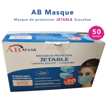 50 Masque Blue Jetable Haute Protection AB Mask