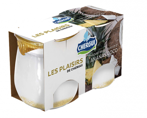 Sweetened plain stirred yogurt Les Plaisirs de Chergui 2x125g