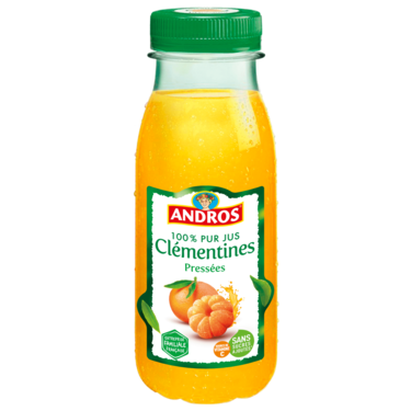100% Pure Pressed Clementine Juice Without Added Sugar Andros 250 ml