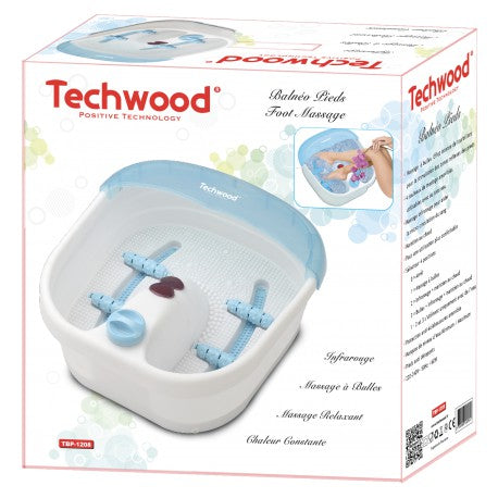 Balneo Pieds Techwood - Massage à bulles, Rouleaux, Massage infrarouge, Maintien au chaud