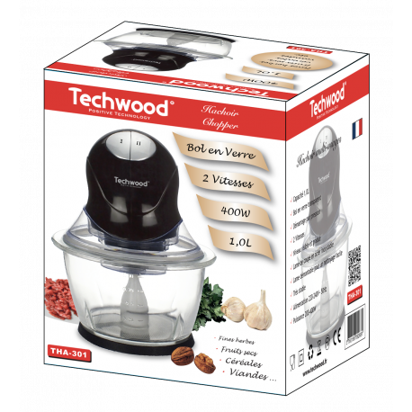 Techwood Glass Bowl Mini Chopper 300W