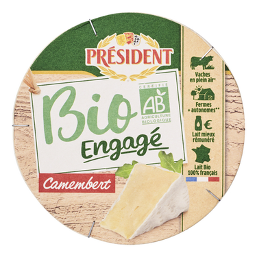 Camembert cheese 45% organic 250g - PRÉSIDENT