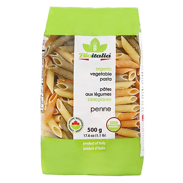 Penne Rigate tricolor Organic BIOITALIA 500G