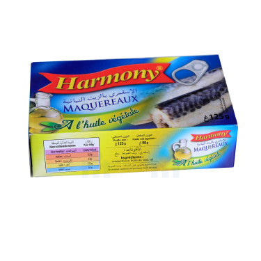 Whole mackerel in vegetable oil Harmony 125 g