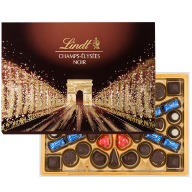 Coffret Pralines Chocolat Noir Assorties lindt Champs-Elysées 470 g