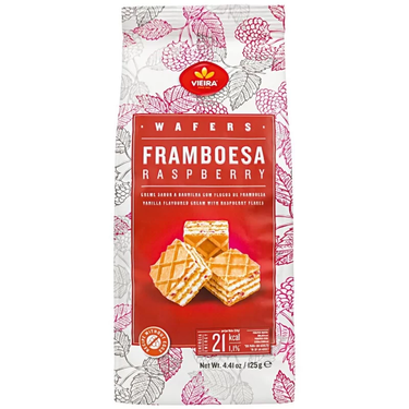 Bouchées de Gaufrettes au Framboise Vieira 125 g