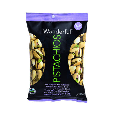 Roasted Pistachios with Pepper and Salt Woderful 115g