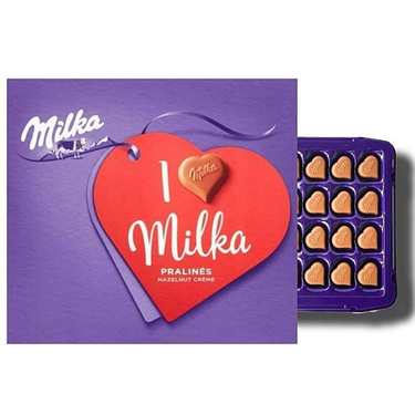 20 Chocolate Pralines Filled With Milka Milk Cream 110g