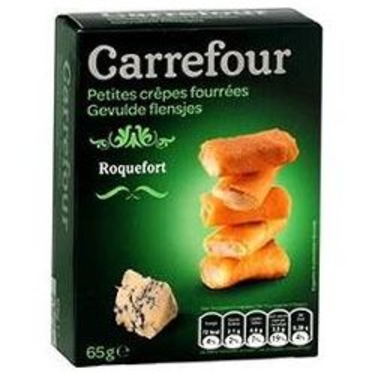 Petites Crêpes Fourrées Roquefort Carrefour  65 g