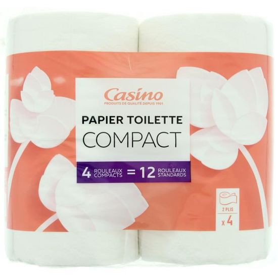 PAPIER TOILETTE COMPACT 4=12 CASINO