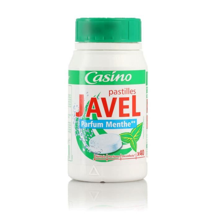 Pastilles javel parfum menthe x48 CASINO 156g