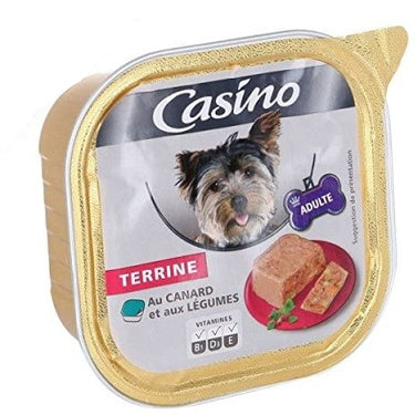 Terrine au Canard et aux Légumes pour Chien Adulte Casino  300 g