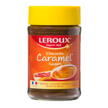 Chicorée Soluble Saveur Caramel Leroux  100 g