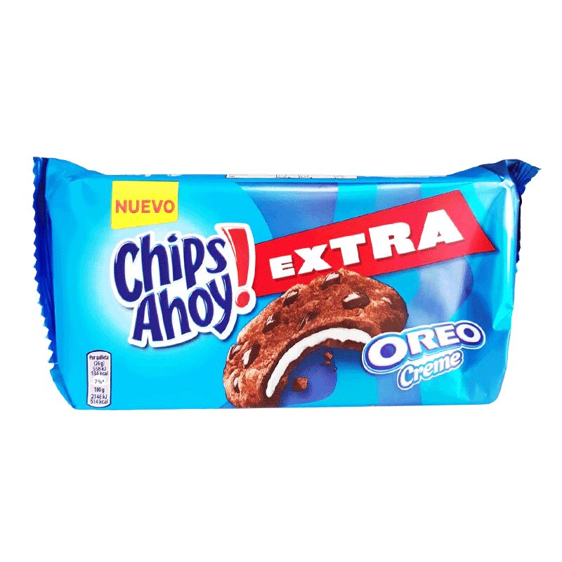 Cookies Extra aux Pépites de Chocolat  Garni à la Crème Oreo Chips Ahoy!  156 g