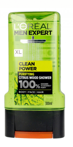 Gel Douche pour Homme Clean Power L'Oréal Men Expert 300 ml