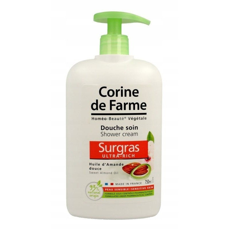 Gel de Douche Surgras Ultra Riche Huile D'amande Douce Corine de Farme 750ml
