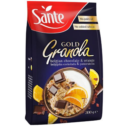 GRANOLA GOLD BELGIAN CHOCOLATE &amp; ORANGE 300 G