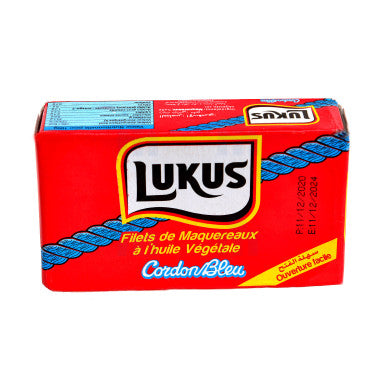 Mackerel Fillets in Vegetable Oil Lukus 125g