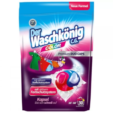 30 Washing Capsules Color Premium DUO-CAPS Der Waschkönig CG 540g