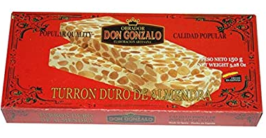 Almond Hard Nougat 150 g Obrador Don Gonzalo