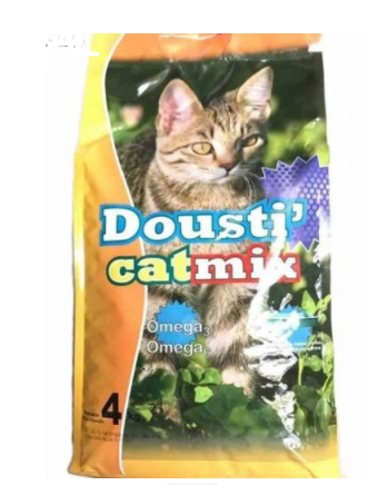 Croquettes Extrudé Complet Pour Chats Toutes Race et Age Dousti' cat mix 4Kg