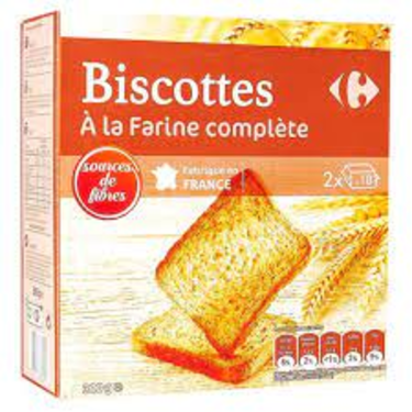 Biscottes à la Farine Complète Carrefour 300 g