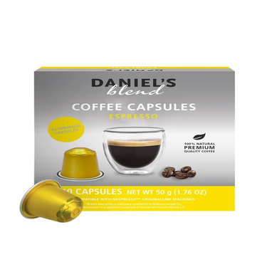 10 cápsulas de café compatibles para Nespresso Espresso Intensity 8 Daniels Blend