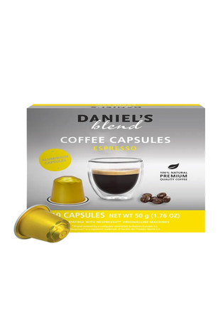 10 Capsules de Café Compatibles pour Nespresso Espresso Intensité 8 Daniels Blend