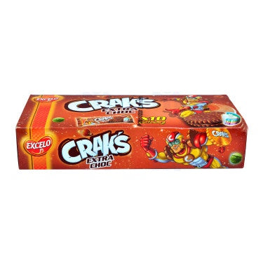 Biscuit Filled with Cocoa Extra Chocolate 10 x 36g Crak's Excelo