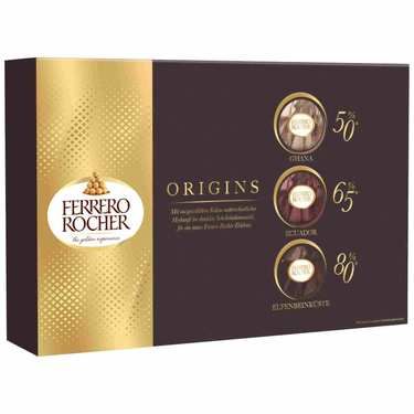 15 Pralines Mélange de Chocolat Ferrero Rocher Origins 187 g