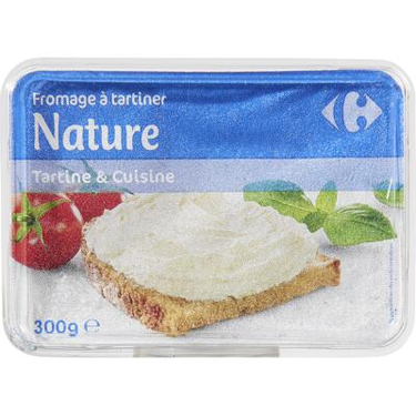 Fromage à Tartiner Nature  Carrefour  300 g