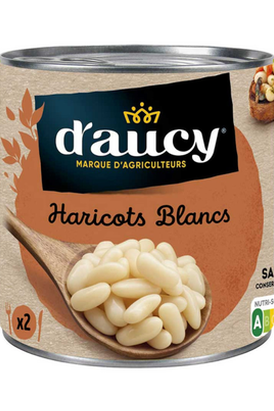 Haricots Blancs D'aucy 400g.