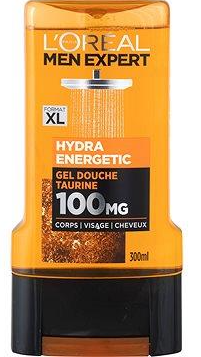 Gel Douche pour Homme  Hydra Energetic  L'Oréal Men Expert 300 ml