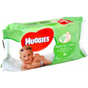 56 Lingettes Soin Naturel 0% Paraben Huggies