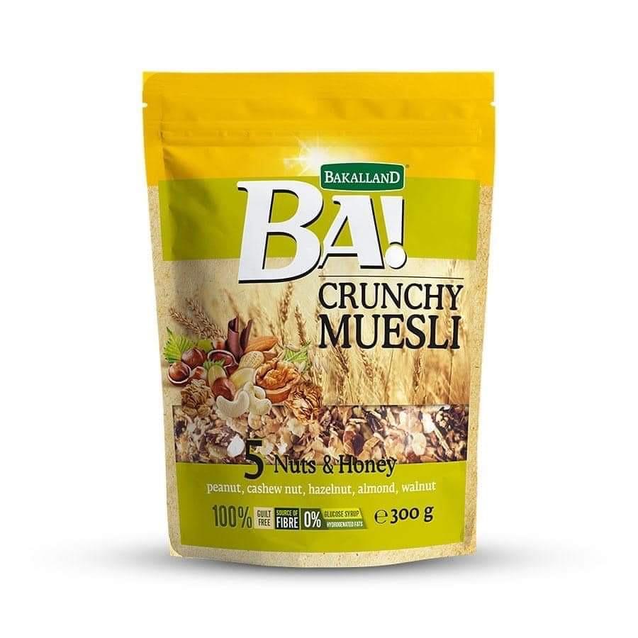 Crunshy muesli 5 nuts & honey Bakaland 300g