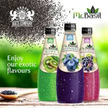 Basil Seed &amp; Black Grape Drink Mr. Basil 290 ml