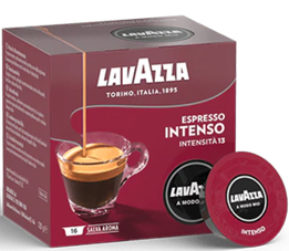 16 capsules of Lavazza a Modo Mio Intenso Espresso Coffee, intensity 13
