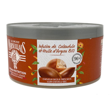 Masque Nutrition Intense Huile de Karité d'Argan Cheveux Très Secs à Frises  Le Petit Marseillais 300 ml