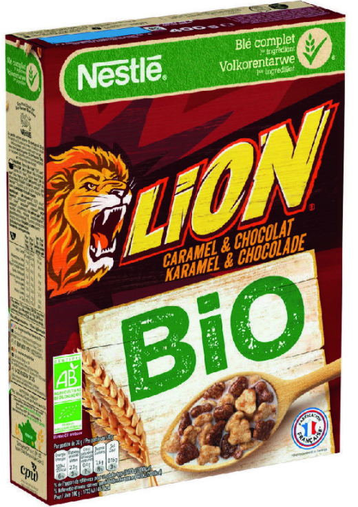 Céréales BIO Caramel et Chocolat Lion Nestlé 375g