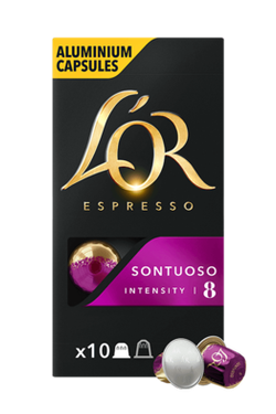 10 L'OR Espresso Sontuoso Intensity 8 Nespresso Compatible Capsules