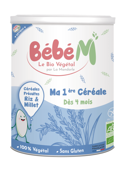 Ma 1ére Céréale Riz et mMllet Bio & Sans Gluten 6mois Bébé M 400g