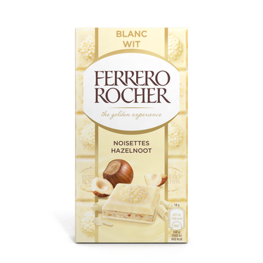 Tablette de Chocolat Blanc aux Noisettes Ferrero Rocher  90 g