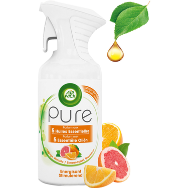 Spray Pure Énergisante 5 Huiles Essentielles Orange & Pamplemousse Air Wick  250 ml