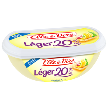 Elle &amp; Vire Oval 20% Unsalted Light Butter 250 g