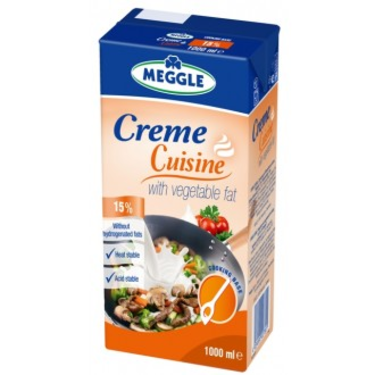 Vegetable Cooking Cream UHT 15% Fat Meggle 1L
