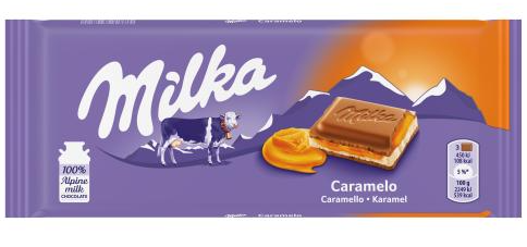 Milka Caramel Filled Chocolate 100 Gr