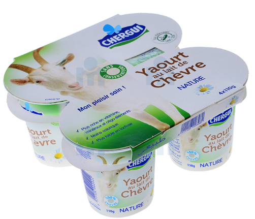 YAOURT DE CHÈVRE NATURE SUCRÉ CHERGUI 4pots de 110g